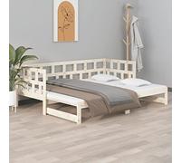 DYRJDJWIDHW Sliding Guest Bed Sofa Bed 2x90x200cm Solid Pine Wood Frame Multifunctional Daybed Convertible Sleeper for Small Spaces Living Room Bedroom