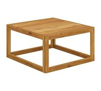 DYRJDJWIDHW Solid Acacia Wood Coffee Table 68x68x29 cm Outdoor Patio Garden Furniture Weather-Resistant Side Table with Slatted Design for Poolside Terrace Decor