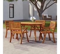 DYRJDJWIDHW Solid Acacia Wood Garden Table 150x90x75 cm Outdoor Patio Dining Set for 6-8 People Weather-Resistant & Durable Perfect for Family Meals Tea Time BBQ Parties