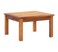 DYRJDJWIDHW Solid Acacia Wood Outdoor Coffee Table 60x60x36cm, Weatherproof Garden Side Table with Slatted Top for Patio, Balcony, Durable & Easy Clean Brown Finish