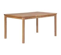 DYRJDJWIDHW Solid Teak Wood Garden Table 150x90x77 cm Outdoor Dining Table Waterproof Finish for Patio Terrace Kitchen Durable Weather-Resistant Natural Wood Furniture