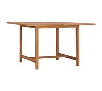DYRJDJWIDHW Solid Teak Wood Outdoor Dining Table 110x110x75 cm, Square Garden Table for Patio, Terrace, Backyard, Weather-Resistant & Durable, Perfect for Family Gatherings
