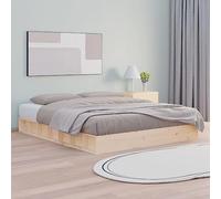 DYRJDJWIDHW Solid Wood Bed Frame 180x200 cm Super King Size Pine Wood Platform Bed with Slats, No Mattress Included, Space Saving Design for Modern Bedroom