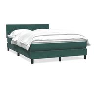 DYRJDJWIDHW Sommier à Lattes avec Matelas et surmatelas 160x210 cm, tête de lit réglable, Ressorts ensachés pour Un Sommeil réparateur, Cadre Velours Vert foncé, literie complète pour Chambre Adulte