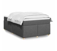 DYRJDJWIDHW Sommier à Lattes avec Matelas Ressorts ensachés Gris foncé 120x190 cm, Cadre lit et surmatelas Inclus, literie complète pour Chambre Adulte invité, Confort Ferme et Durable