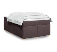 DYRJDJWIDHW Sommier à Lattes et Matelas 120x190 cm Marron avec Surmatelas Ensemble Lit Complet Confort Ferme Moyen, Cadre Tissu Polyester et Matelas à Ressorts Ensachés pour Chambre Adulte