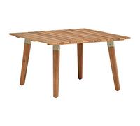 DYRJDJWIDHW Table Basse de Jardin 60x60x36 cm en Bois d'acacia Massif - Meuble extérieur résistant aux intempéries pour terrasse, Patio ou Piscine Design élégant Lattes et Facile à Assembler