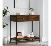 DYRJDJWIDHW Table de Chevet,Table Basse Ronde,Bout de canape,Table Console chêne Marron 75x34,5x75 cm Bois d'ingénierieGeeignet für Wohnzimmer, Schlafzimmer, Kino