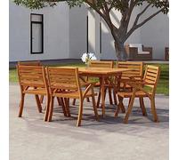 DYRJDJWIDHW Table de Jardin 150x90x75 cm en Bois d'Acacia Massif - Grande Table Extensible pour Jardin, Terrasse et Balcon Meuble d'Extérieur Résistant aux Intempéries et Facile à Entretenir