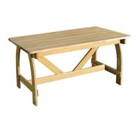 DYRJDJWIDHW Table de Jardin en Bois de Pin Imprégné 150x74x75 cm - Résistant la Pourriture, Facile Assembler, Durable pour Terrasse et Jardin - Design Rustique et Naturel
