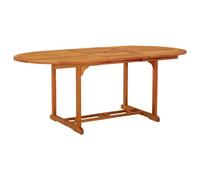 DYRJDJWIDHW Table de Jardin Extensible 200x100x75 cm en Bois d'Eucalyptus Massif avec Trou pour Parasol - Design Élégant pour Terrasse et Jardin Résistant à l'eau et Durable
