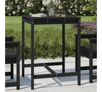 DYRJDJWIDHW Table de Jardin Extensible en Bois Massif de Pin Noir 82.5x82.5x110 cm, Meuble d'Extérieur Résistant aux Intempéries pour Terrasse et Jardin, Design Moderne et Durable