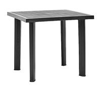 DYRJDJWIDHW Table de Jardin Extérieur Anthracite 80x75x72 cm en Plastique Résistant aux Intempéries avec Trou pour Parasol, Idéale pour Jardin, Terrasse et Camping, Légère et Facile à Nettoyer