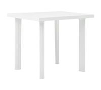 DYRJDJWIDHW Table de Jardin Extérieur Blanc 80x75x72 cm en Plastique Résistant aux Intempéries avec Trou pour Parasol - Idéal pour Jardin, Terrasse et Camping Facile à Nettoyer et Léger