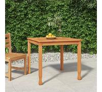 DYRJDJWIDHW Teak Wood Outdoor Dining Table 85x85x75 cm, Solid Teak Garden for Patio, Balcony, Backyard, Weather-Resistant & Durable, Spacious Square Table Top, Easy Assembly