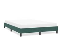 DYRJDJWIDHW Velours Platform Bed Frame 160x210 cm Dark Green with Slatted Base, No Mattress Included, Modern Bedroom Furniture for Master and Guest Rooms