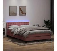 DYRJDJWIDHW Velrose Queen Size Bed Frame with LED Lights and Adjustable Headboard, Complete Mattress Set with Pocket Springs and Memory Foam Topper for Modern Bedroom Decor