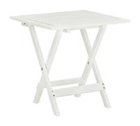 DYRJDJWIDHW White Bistro Table 46x46x47 cm Solid Acacia Wood Foldable Indoor Outdoor Patio Garden Living Room Side Table Weather Resistant Furniture