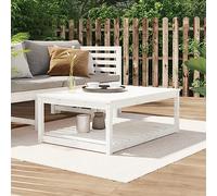 DYRJDJWIDHW White Garden Table 121x82.5x45 cm Solid Pine Wood Outdoor Dining Table for Patio Terrace Rustic Elegant Design with Storage Shelf Durable Weather-Resistant