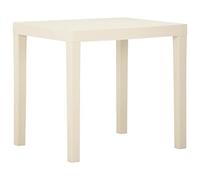 DYRJDJWIDHW White Outdoor Plastic Garden Table 79x65x72 cm, Weather-Resistant Patio & Camping Dining Table, Lightweight & Easy to Clean, Assembly Required