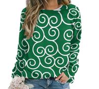 Dyscalibro Pull décontracté pour femme, graffiti hip-hop, sweat-shirt pour femme, haut à manches longues et col rond, Fond Arabesque, XXL