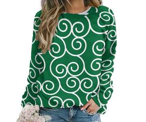 Dyscalibro Pull décontracté pour femme, graffiti hip-hop, sweat-shirt pour femme, haut à manches longues et col rond, Fond Arabesque, XXL