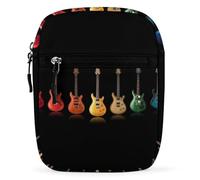 Dyscalibro Sac à bandoulière, sac à bandoulière pour cible de fléchettes, petit sac à bandoulière multifonction pour le travail, les voyages d'affaires, Guitare musicale colorée, Taille unique