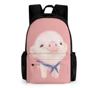 Dyscalibro Sac à dos Cavalier King Charles Spaniel avec poches pour randonnée, camping, voyage, Cochon - Rose, 42x30.5cm
