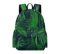 Dyscalibro Sac à dos mignon petit hérisson, sac à dos décontracté pour l'extérieur, le sport, les voyages, Plante tropicale verte, 42 x 30 x 15 cm