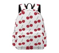 Dyscalibro Sac à dos mignon petit hérisson, sac à dos décontracté pour l'extérieur, le sport, les voyages, Cerise fruitée, 42 x 30 x 15 cm