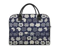 Dyscalibro Sac à main de voyage, sac fourre-tout aquarelle tortue de mer, sac à bandoulière décontracté, Motif chat porte-bonheur, Taille unique