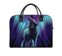 Dyscalibro Sac à main de voyage, sac fourre-tout graffiti hip-hop, sac à bandoulière décontracté, Loups Howl In The Northern Lights, Taille unique
