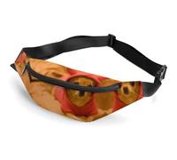 Dyscalibro Sac banane, noir et blanc, sac banane réglable pour la course à pied, la marche, la randonnée, Chihuahua déprimé., 36*15cm