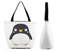 Dyscalibro Sac fourre-tout avec fermeture éclair, Fuji Mountain Cherry Tree au Japon, sac de plage, grand sac à bandoulière pour le quotidien, les voyages, Adorable pingouin., 28.5 x 18 x 32.5 cm