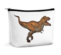 Dyscalibro Trousse de maquillage pour lévrier italien, trousse de toilette portable avec fermeture éclair pour un usage quotidien, voyage, Dinosaures qui marchent, One Size