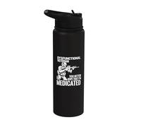 Dysfunctional Veteran You Better Hope Im Medicated Stainless Steel Insulated Water Bottle