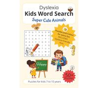 Dyslexia Word Search and Colouring Book for Kids 7 to 10 years: High-Frequency Word Search with Cute Animals to Colour | Screen-Free Fun | 50+ ... Included | Build Word Skills and Confidence