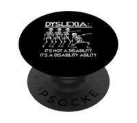 Dyslexie Ce n'est Pas Un Squelette de Sensibilisation à la dyslexie du Handicap PopSockets PopGrip Adhésif