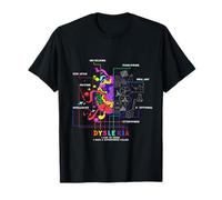 Dyslexie is My Superpower Neuroscience Colorful Brain T-Shirt