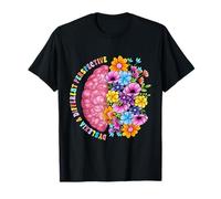 Dyslexie Perspective Différente Lecture Cerveau Floral Enseignant T-Shirt