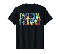 Dyslexie Thérapeute Retour à l'école Tie Dye Retro Rainbow T-Shirt