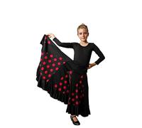 Dysmad Costumizate! Jupe Flamenco pour les filles. Flada avec un volant et des pois avec des couleurs au choix., rouge, 8 ans