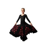 Dysmad Costumizate! Jupe Flamenco pour les filles. Flada avec un volant et des pois avec des couleurs au choix., fuchsia, 12 ans
