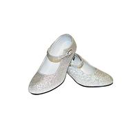 Dysmad Personnalise ! Chaussures de danse FLAMENCO avec différentes tailles de la fillette à la femme. Paillettes argentées Taille 32