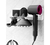dysolve Puregad Support Mural pour sèche-Cheveux Dyson Supersonic Airwrap - Support de Rangement en métal pour Salle de Bain et Salon - Blanc