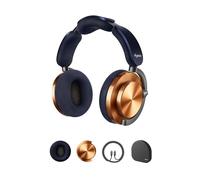 Dyson Ontrac Casque audio sans fil avec réduction de bruit active-55 hr d’autonomie- Bluetooth 5.0- Charge rapide de 10 minutes 6 Hz à 21kHz étui de protection- personnalisable (Bleu de prusse/Cuivré)