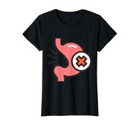 Dyspepsie de l'indigestion T-Shirt Graphique avec Valeur, Femme, Noir, S
