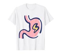 Dyspepsie de l'indigestion T-Shirt Graphique avec Valeur, Homme, Blanc, L
