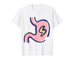 Dyspepsie de l'indigestion T-Shirt Graphique avec Valeur, Homme, Blanc, L
