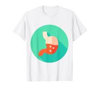 Dyspepsie de l'indigestion T-Shirt Graphique avec Valeur, Homme, Blanc, S